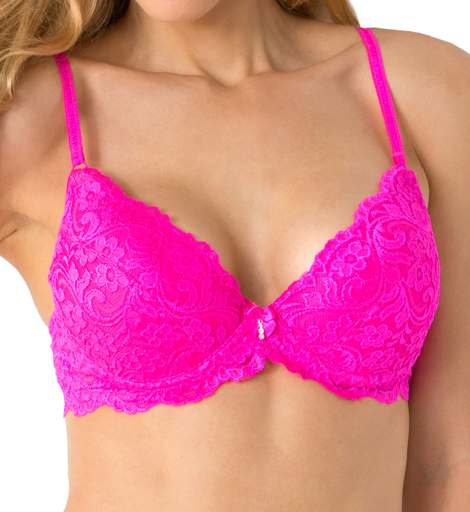 Smart And Sexy Lace Plunge Push Up Underwire Bra 85046 Smart And Sexy Bras