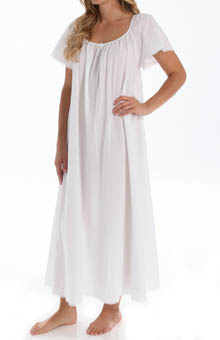 Amanda Rich 145 80 Short Sleeve Long Gown with Eyelet Trim