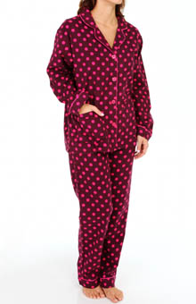 PJ Salvage MDOTPJ Fall Into Flannel Dots Pajama Set
