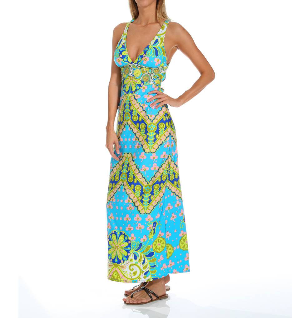 Trina Turk Woodblock Floral Long Cover-Up Dress TT5B235 - Trina Turk ...