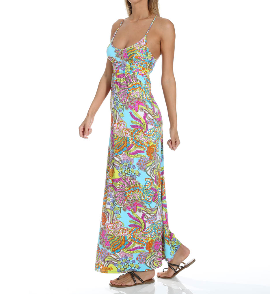 Trina Turk Coral Reef Long Cover-Up Dress TT5B435 - Trina Turk Swimwear