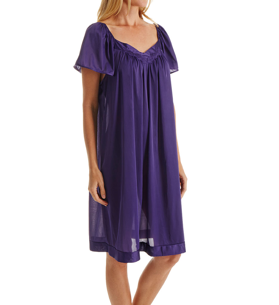 Vanity Fair Coloratura Flutter Sleeve Gown 30109 - Vanity Fair Sleepwear