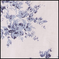 Lrg. White/Blue Floral
