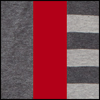 Charcoal/Stripe/Red
